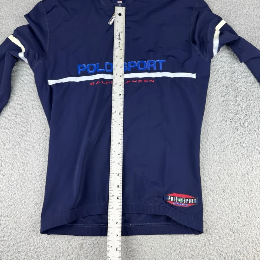 Vintage Ralph Lauren Athletic Polo Sport 1/4 Zip Cycling Style Shirt Made In USA